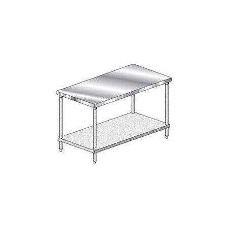 Aero Aero Manufacturing Workbench W/Undershelf, 16 Ga. 430 Series Stainless, 96"Wx36"D 4TG-3696